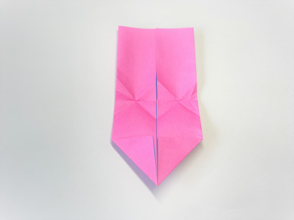 ハートのバルーンの折り紙の下部分