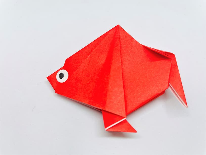 折り紙の金魚の完成
