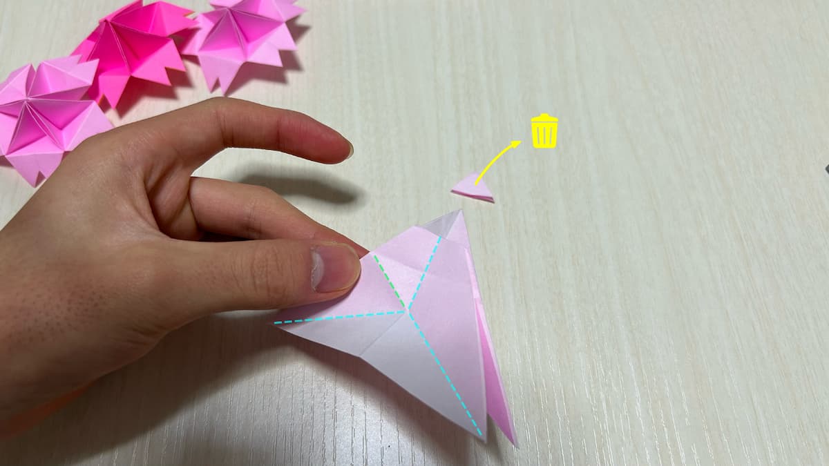 立体的な桜の折り紙